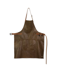 Brown vintage leather BBQ apron | dutchdeluxes