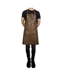 Brown vintage leather BBQ apron | dutchdeluxes