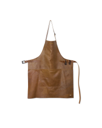 Vintage cognac leather BBQ apron| dutchdeluxes