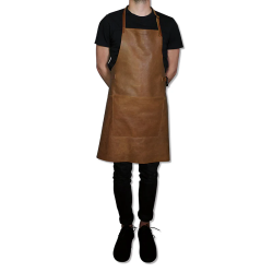 Vintage cognac leather BBQ apron| dutchdeluxes