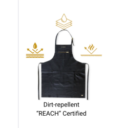 Grey vintage leather BBQ apron| dutchdeluxes