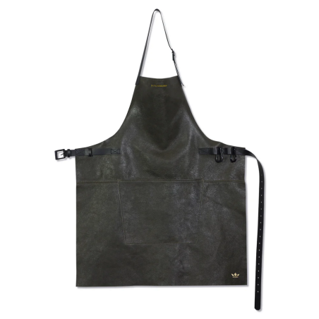 Grey vintage leather BBQ apron| dutchdeluxes