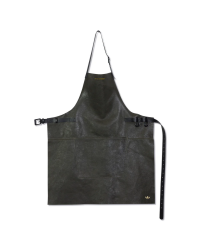 Grey vintage leather BBQ apron| dutchdeluxes