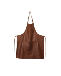 Brown leather zipped apron| dutchdeluxes