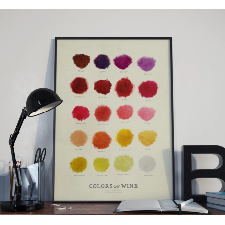 Poster 30x40 cm "Colors of Wine" | La Carte Des Vins S'il Vous Plaît