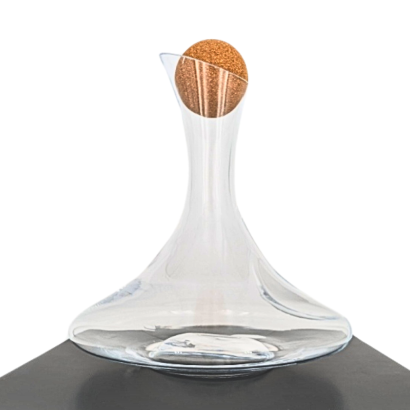 Merlot decanter with stopper, crystalline