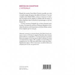 "Brèves de comptoir" | Jean-Marie Gourio, Jean-Michel Ribes

This translates to "Bar Counter Briefs" | Jean-Marie Gourio, Jean-M