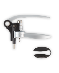 LM-250 Lever Corkscrew in Brushed Aluminum with Foil Cutter | Le Creuset