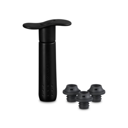 Wine pump with 3 stoppers WA-137 Black | Le Creuset