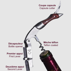 Coutale Sommelier Prestige corkscrew - Wooden handle