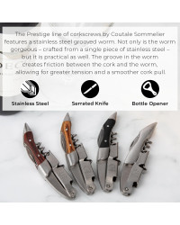 Coutale Sommelier Prestige corkscrew - Wooden handle