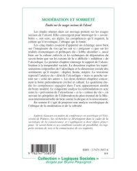 Moderation and Sobriety: Studies on the Social Uses of Alcohol - Ludovic Gaussot