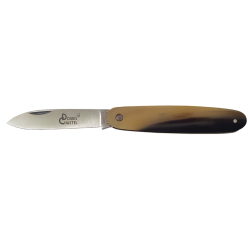 Pocket knife Navette Douris Chastel, 1 piece full handle – Horn Tip PM 10cm