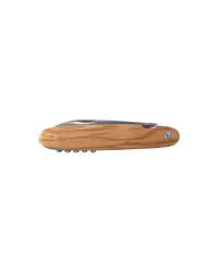 Pocket Knife & Corkscrew Navette Douris Chastel, 2-piece full handle – Olive Wood PM 10cm