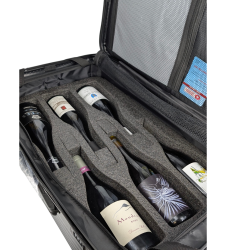 Wine Travel Suitcase for 12 bottles, with removable inserts and TSA-approved lock