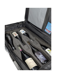 Wine Travel Suitcase for 12 bottles, with removable inserts and TSA-approved lock