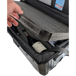 Wine Travel Suitcase for 12 bottles, with removable inserts and TSA-approved lock