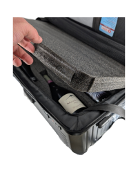 Wine Travel Suitcase for 12 bottles, with removable inserts and TSA-approved lock