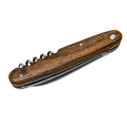 Pocket Knife & Corkscrew Navette Douris Chastel, 2-piece full handle – Bocote Wood PM 10cm