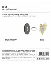 Magnetic pin "Silver-plated metal Tastevin" Oenology series