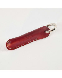 Emergency corkscrew "Jan" in its Bordeaux vegetable-tanned leather case