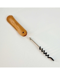 Emergency corkscrew "Jan" in its Bordeaux vegetable-tanned leather case