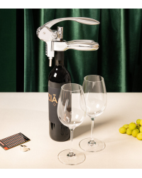 Oeno Box® Sommelier Set: Chrome Metal Lever Corkscrew | L'Atelier du Vin