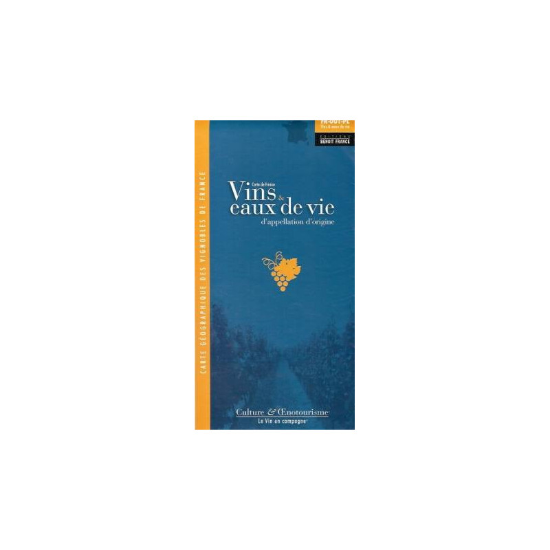 Wine list 99x88 cm "France des Vins et Eaux-de-Vie d'Appellation d'Origine" | Benoît France