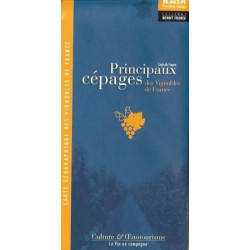 Carte pliée "Principaux Cépages des Vignobles de France" 88x66 cm | Benoît France