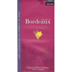 Carte pliée "vignoble de Bordeaux" 66x88 cm | Benoît France