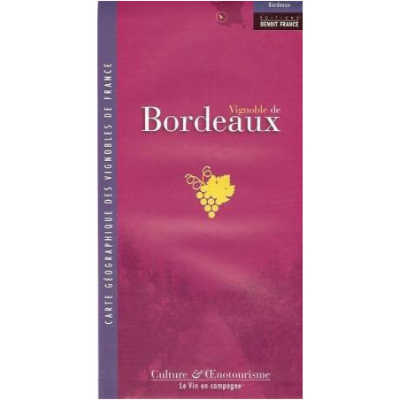 Carte pliée "vignoble de Bordeaux" 66x88 cm | Benoît France