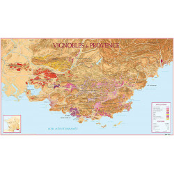 Carte du Vignoble "Provence" 77x44 cm | Benoît France