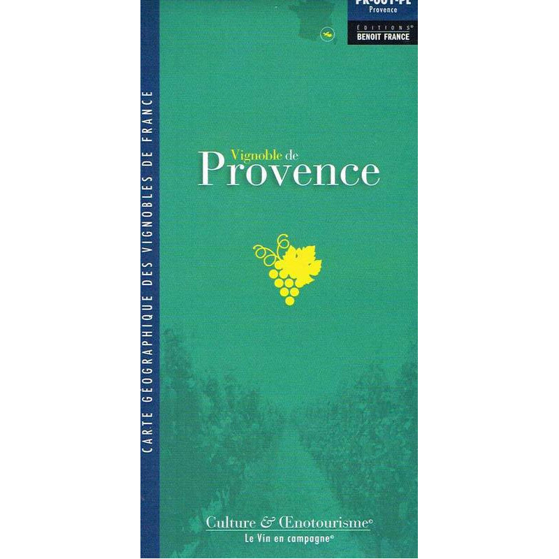 Folded map "Vignoble de Provence" 77x44 cm | Benoît France