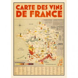 The wine list of France (folded) 90x126 cm | Mathieu Persan