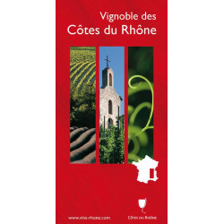 Carte pliée du vignoble des Côtes-du-Rhône 99 x 66 cm | Benoît France
