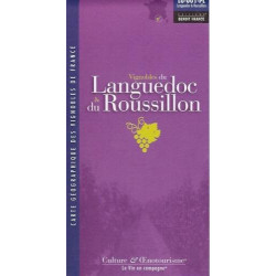 Folded map of the vineyards of Languedoc and Roussillon 55 x 88 cm | Benoît France