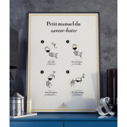 Poster "Little manual of how to drink" 50x70 cm | The wine list, please?
