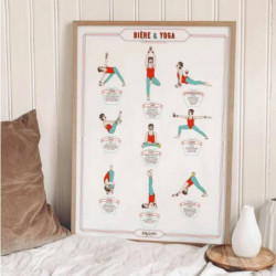 Poster "Beer & Yoga" 50x70...