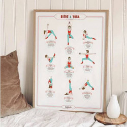 Poster "Beer & Yoga" 50x70 cm | The Wine List please?