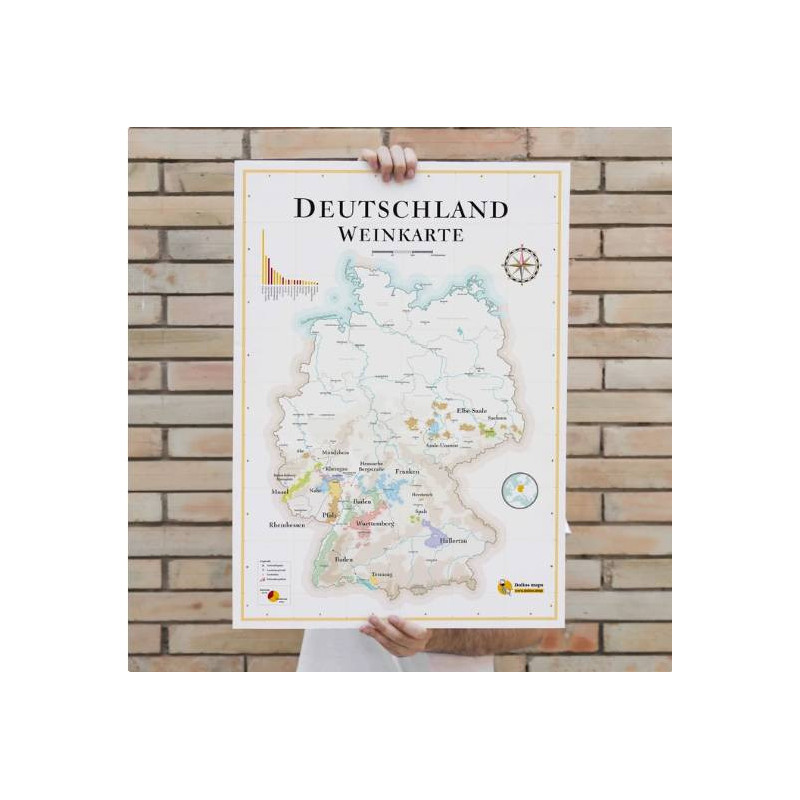 Carte des vins "Allemagne" 50x70 cm | La Carte des vins s'il vous plait ?