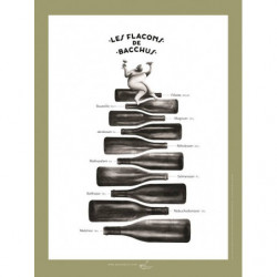 Poster "The Bottles of Bacchus" 30x40 cm | infosaveurs
