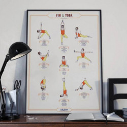 Poster "Monsieur Vin & Yoga" 50x70 cm | The wine list, please?