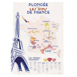 Poster "Diving into the wines of France" 50x70 cm | infosaveurs