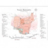 Plot map of the appellation "Vosne-Romanée, grands Crus" 80x60 cm | Laurent Gotti