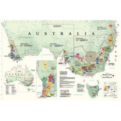 Poster "Wine Map of Australia" 61 x 91.4 cm | Steve De Long