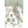 Wine map of "Italie" 61x91cm | Steve De Long