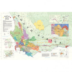 Wine Map of "South Africa" 61x91.4 cm | Steve De Long