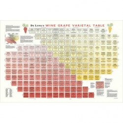 Rolled poster "Wine Grape Varietal Table" 61x91.4 cm | Steve De Long
