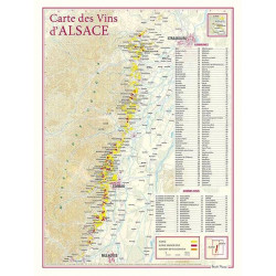 Carte des vins "Alsace" 30x40 cm | Benoît France