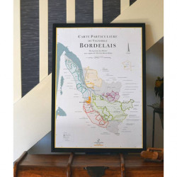 Carte des Vins "Bordeaux" 50x70 cm | La Carte des vins s'il vous plait ?
